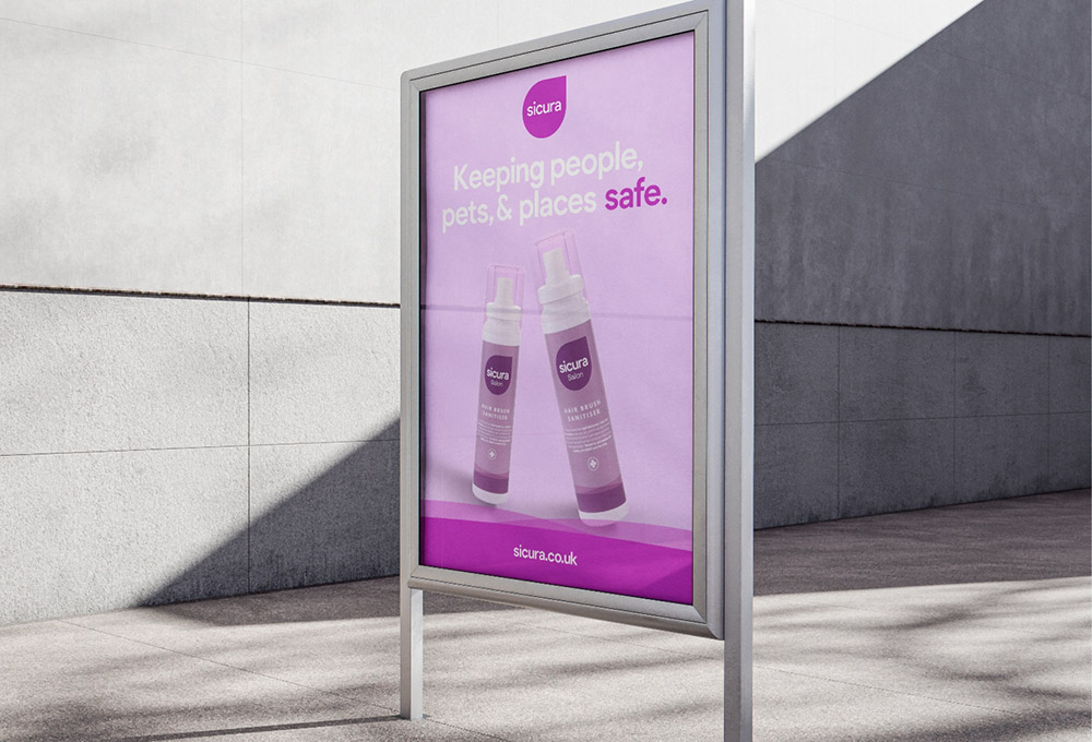 A brand we created for a company that sells alchohol-free hand sanitiser for people, pets and places