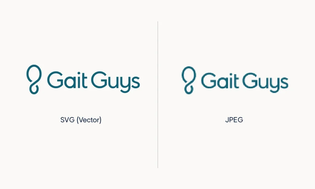 SVG format image provide a much clearer display that JPEG, so make sure your logo design is suitable for the SVG format