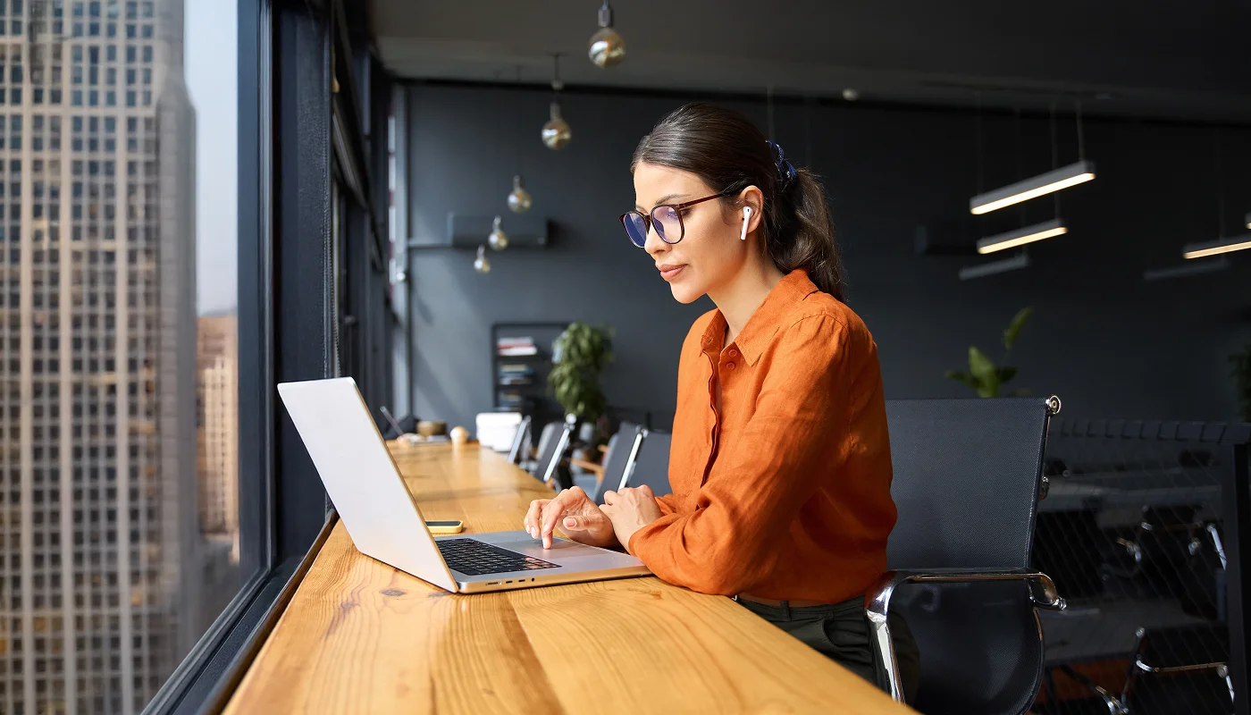 professional woman maintaining her website