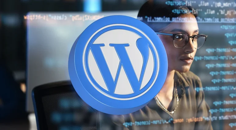 Developer looking at code for WordPress